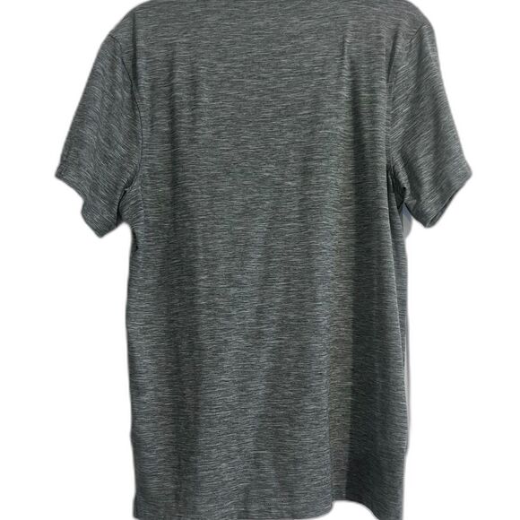 J. Crew Performance polo shirt size M heathered gray/green 20.5" P2P retail $50 - Picture 2 of 7